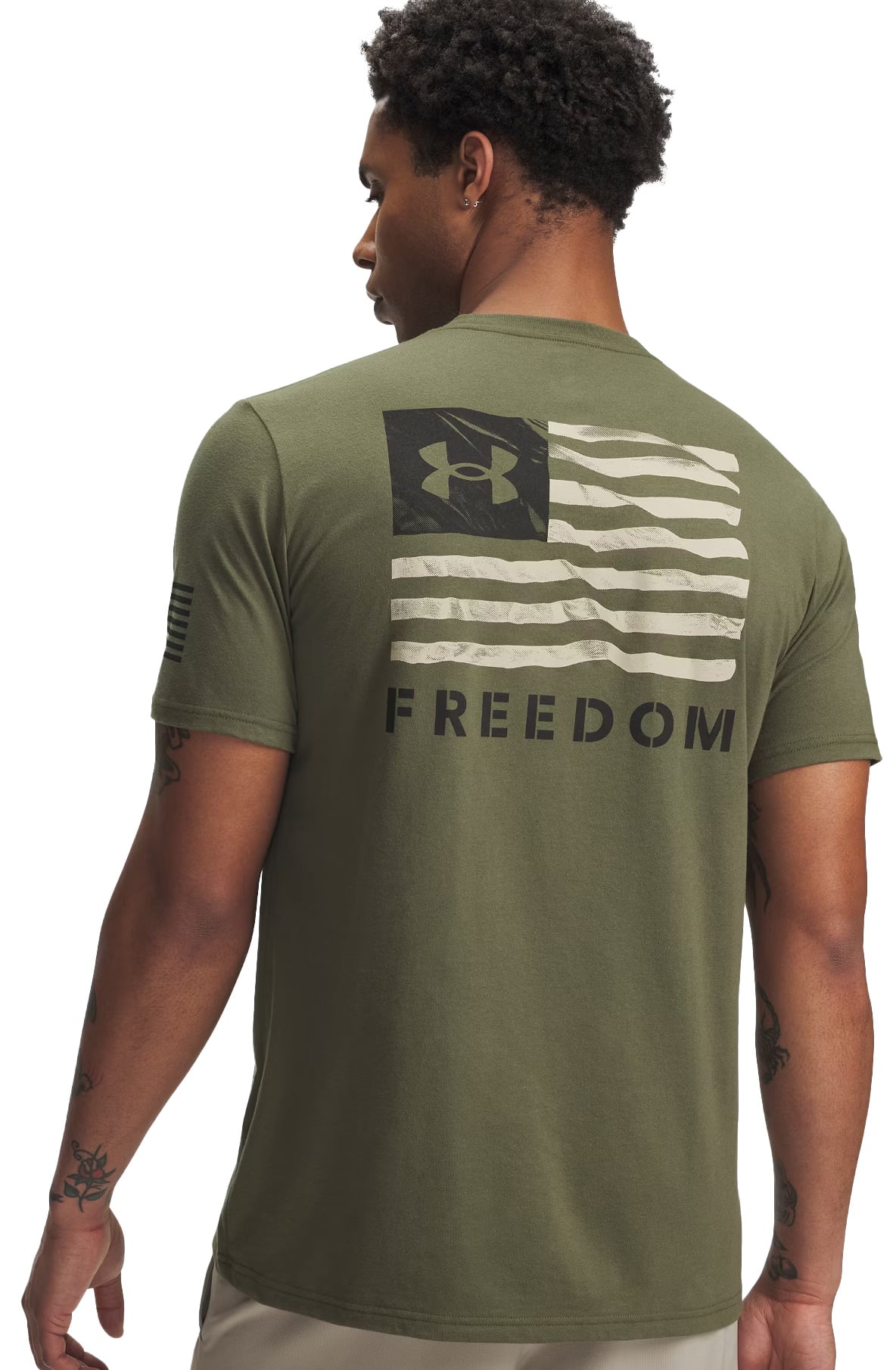 Under Armour Freedom Banner T-Shirt - Marine OD Green / Black – back view