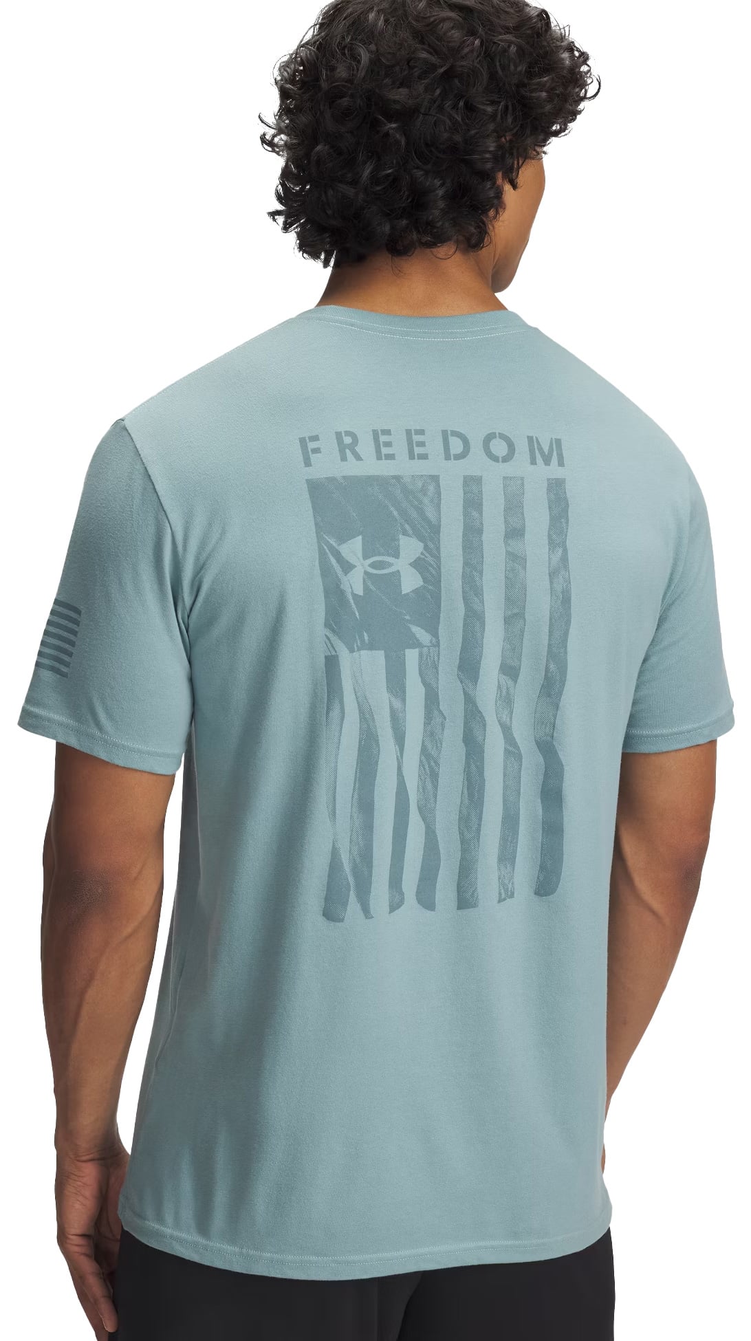 Under Armour Freedom Flag T-Shirt - Serpentine / Jasper Blue – back view