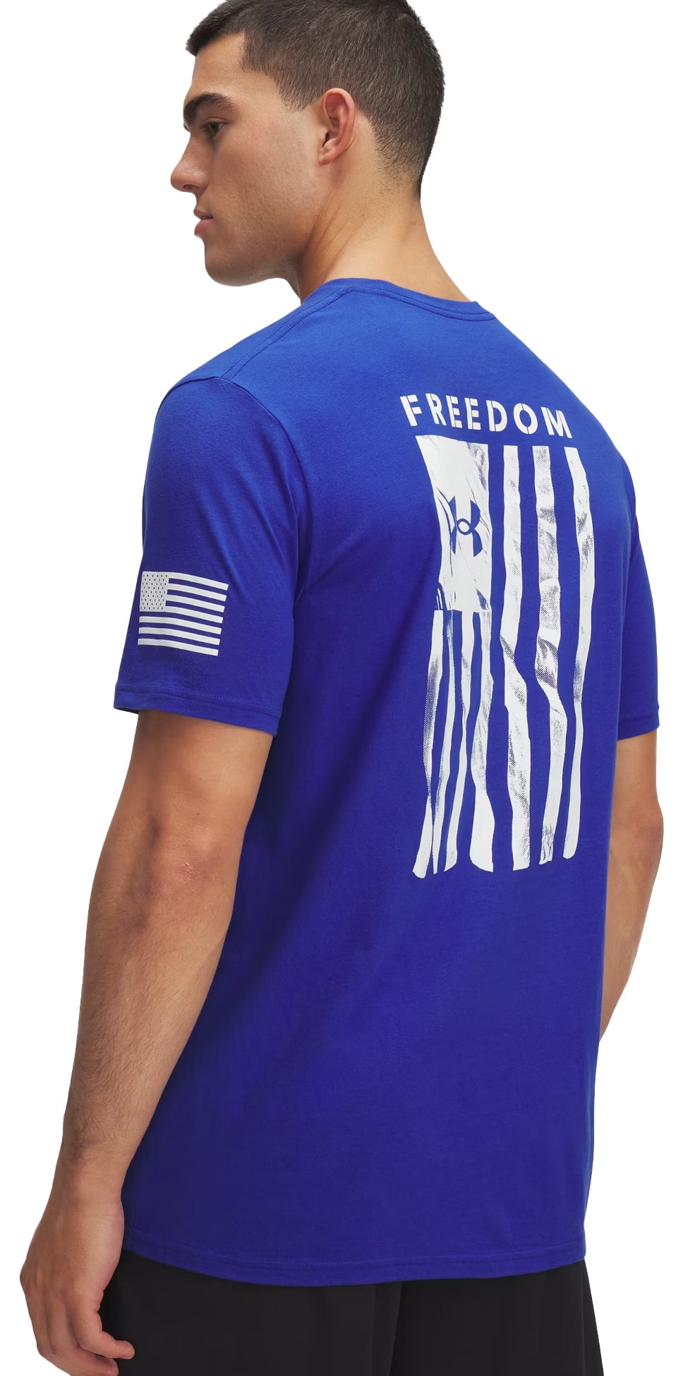 Under Armour Freedom Flag T-Shirt - Royal / White – back view