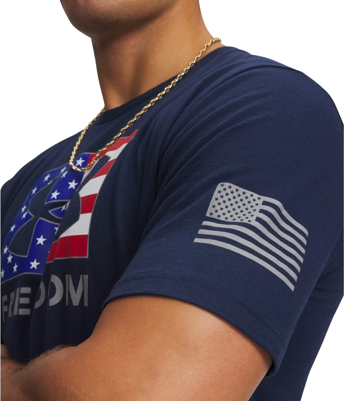 Under Armour Freedom Logo Men's Short Sleeve T-Shirt - Academy / Steel – alternate view 1