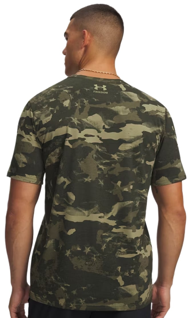 Under Armour Freedom Camo T-Shirt - Artillery Green/Marine OD Green – back view