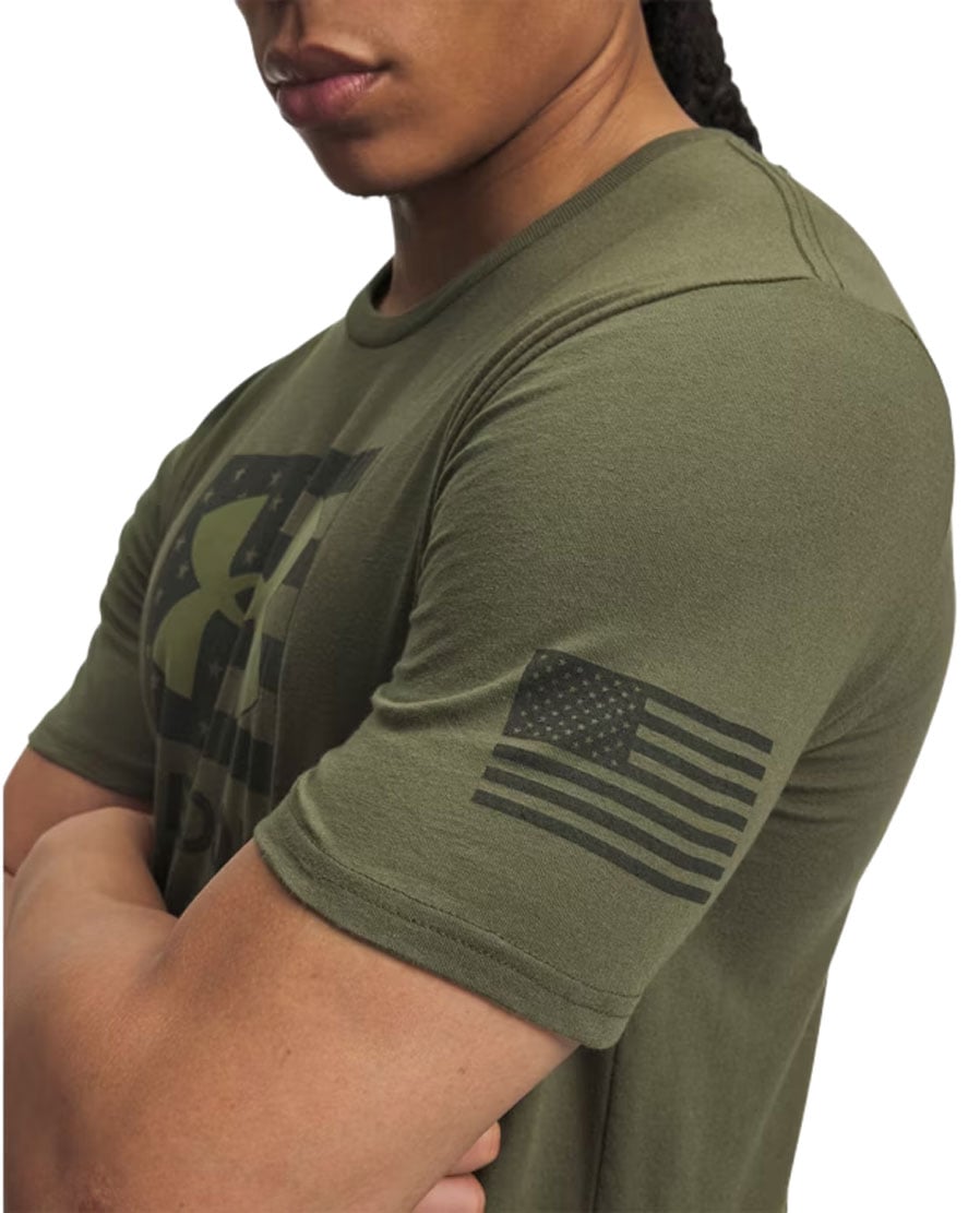 Under Armour Freedom Logo Men's Short Sleeve T-Shirt - Marine OD Green / Baroque Green – alternate view 1