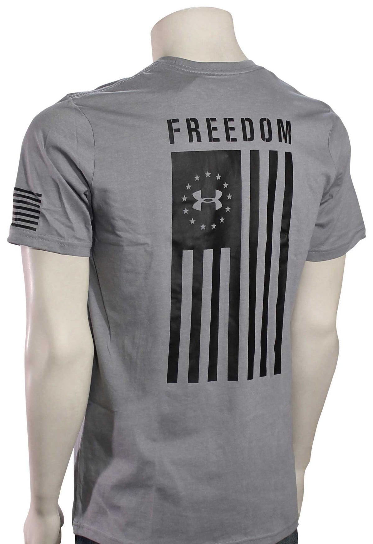 Under Armour Freedom Flag T-Shirt - Steel Heather – back view