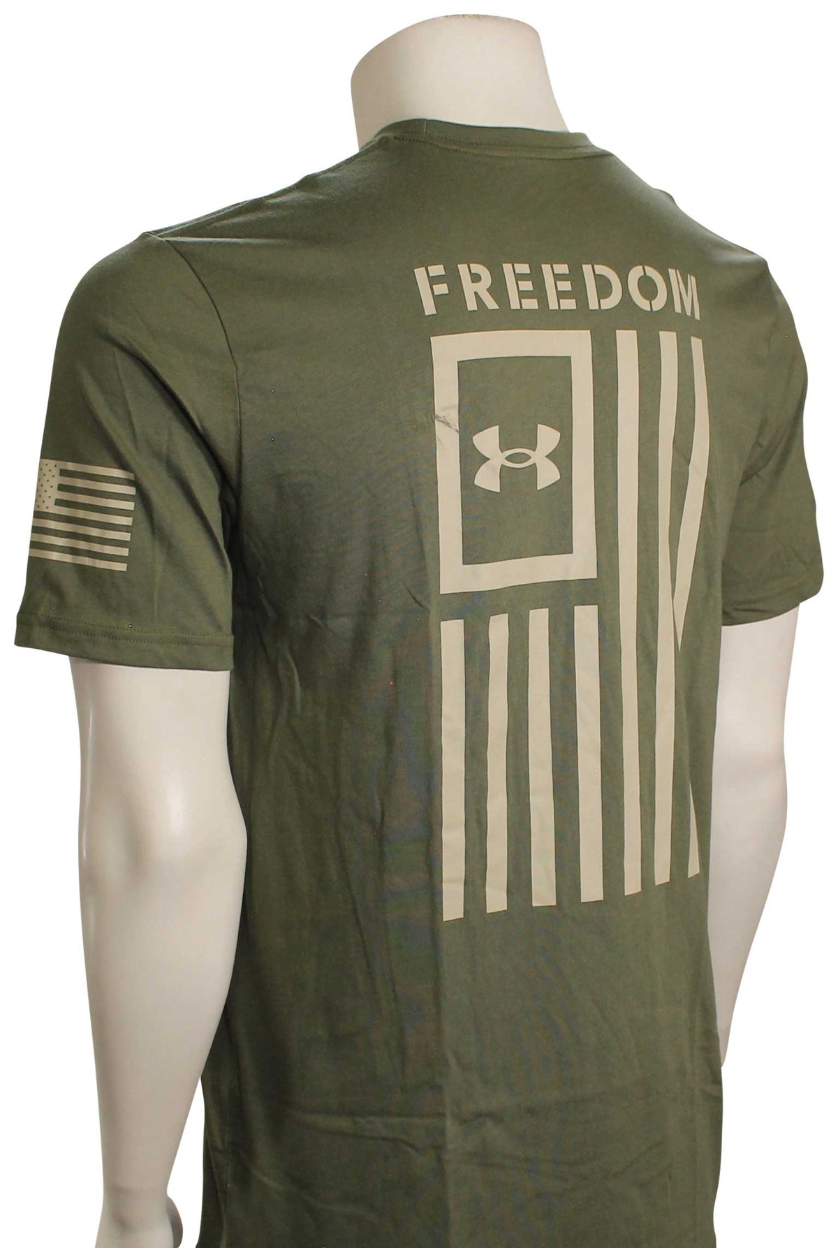 Under Armour Freedom Flag T-Shirt - Classic Marine OD Green / Desert Sand – back view