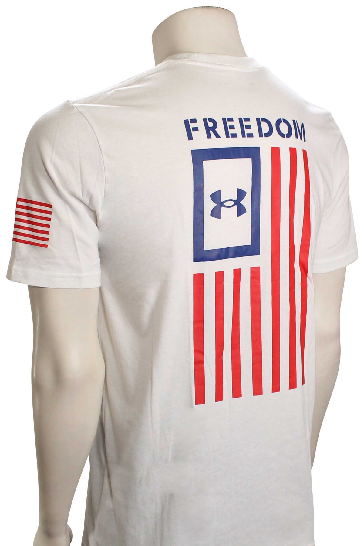 Under Armour Freedom Flag T-Shirt - White / Red – back view