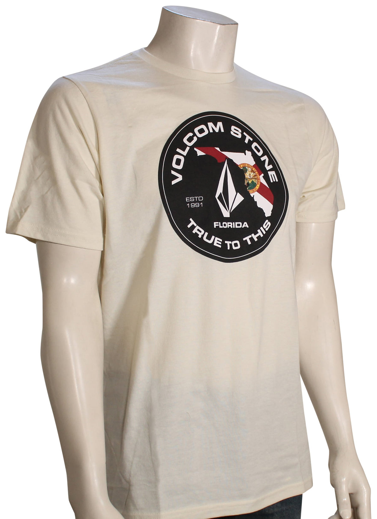 Volcom Florida Flag T-Shirt - Off White Heather