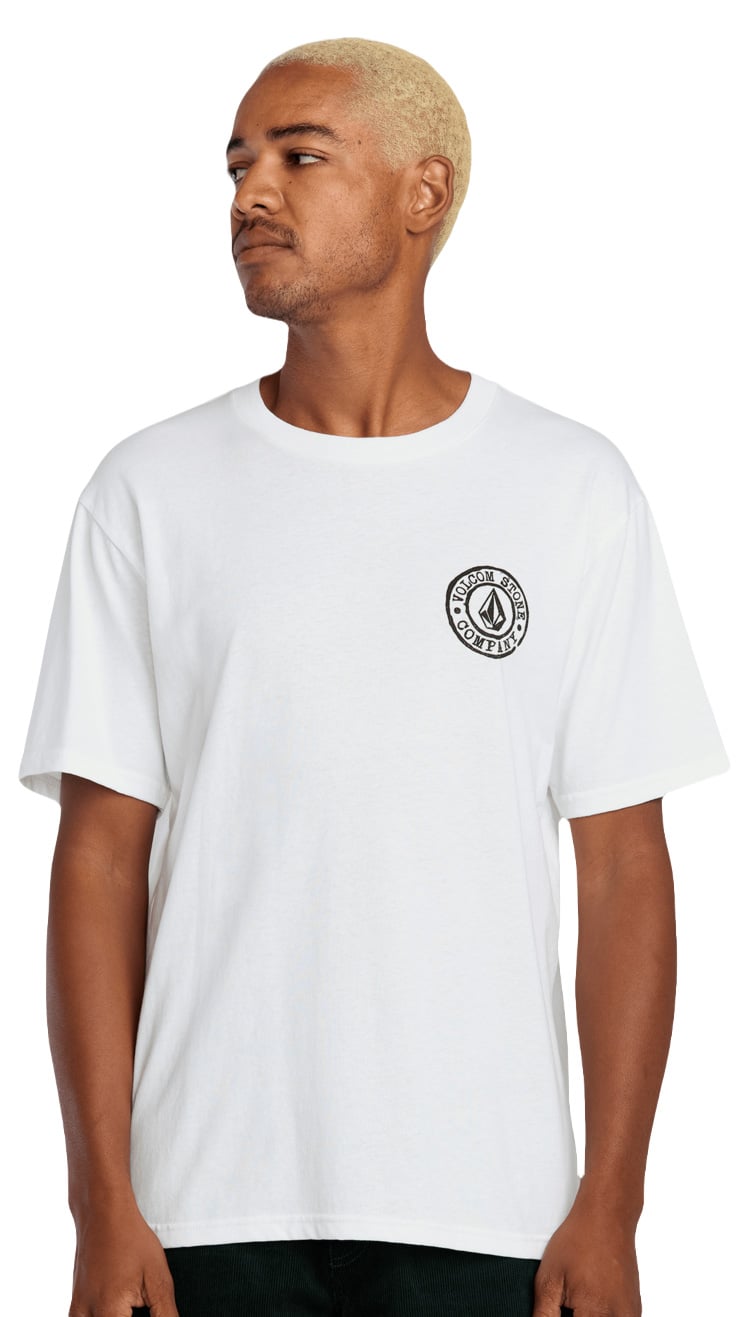Volcom Logo Stamp SS T-Shirt - White