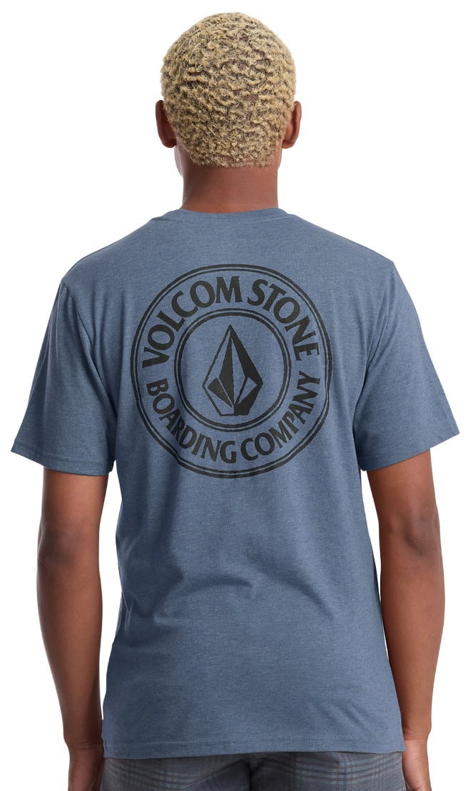 Volcom Drain You Men's Short Sleeve T-Shirt - Blueberry – back view
