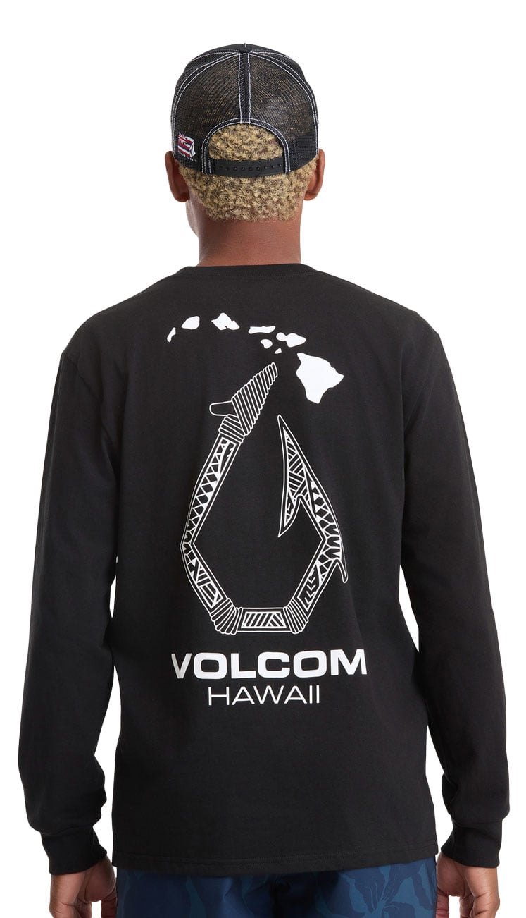 Volcom Makau Men's Long Sleeve T-Shirt - Black – back view