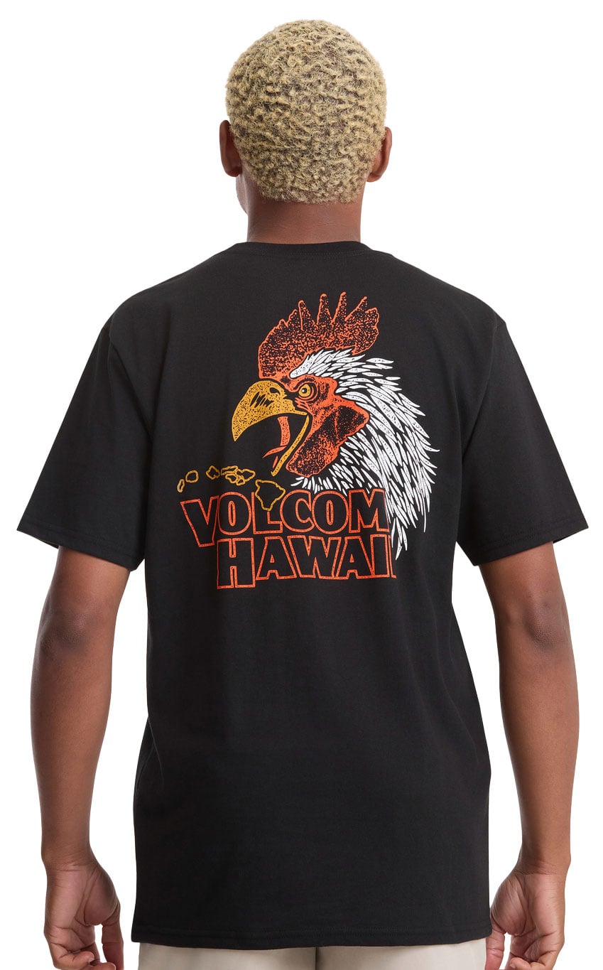 Volcom Yewster Rooster Men's Short Sleeve T-Shirt - Black – back view