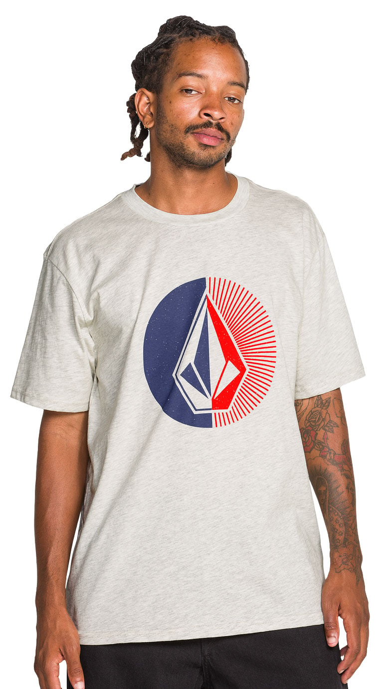 Volcom Circle Stone Split Men's Short Sleeve T-Shirt - Stone Heather – alternate view 1