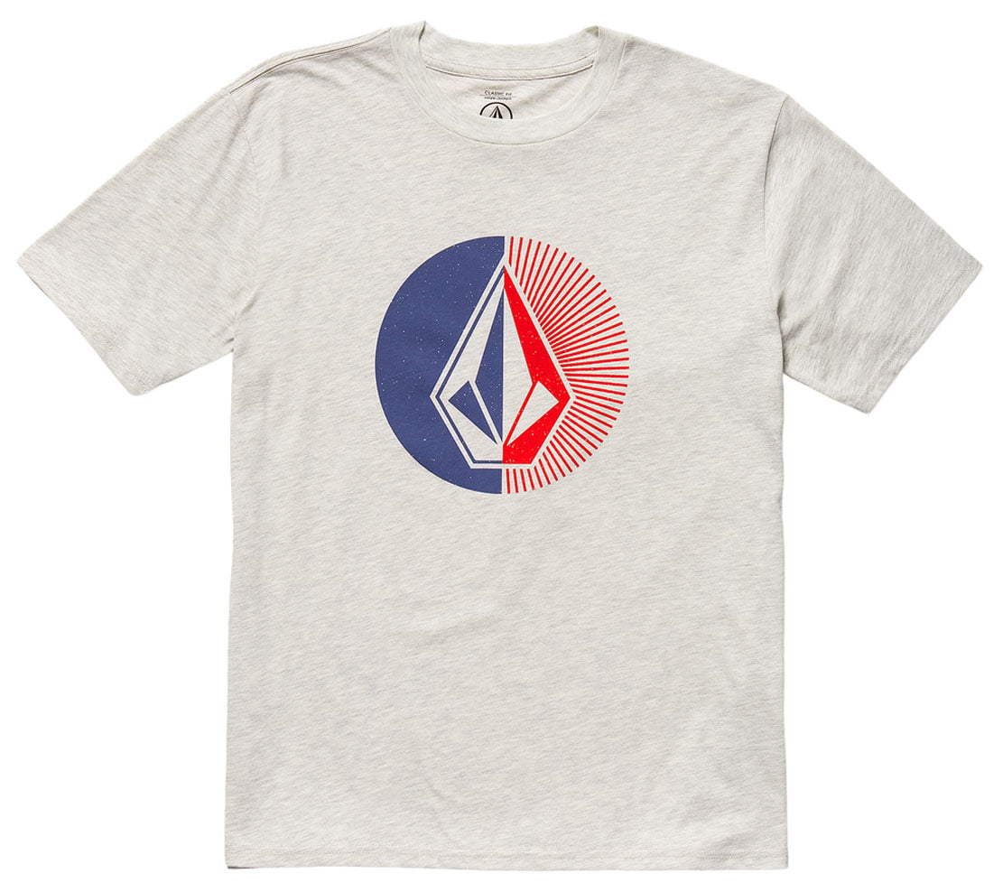 Volcom Circle Stone Split Men's Short Sleeve T-Shirt - Stone Heather