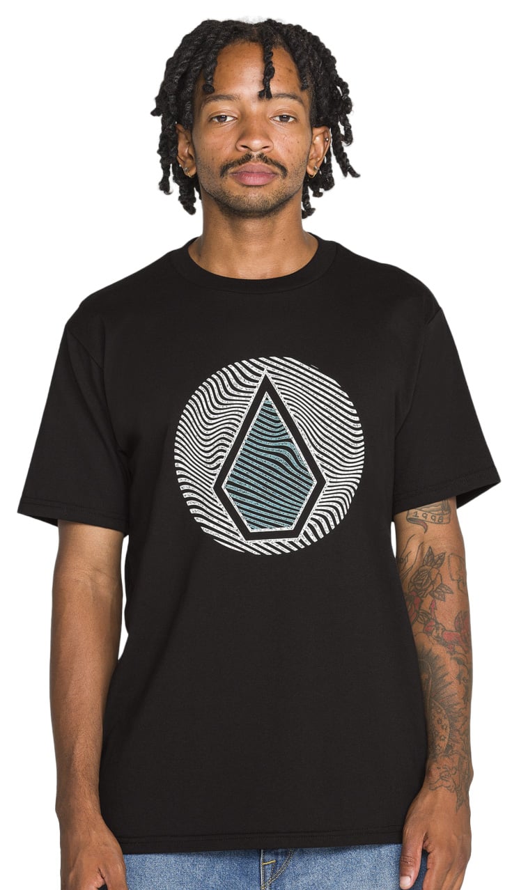 Volcom Wave Stone Men's Short Sleeve T-Shirt - Black – alternate view 1