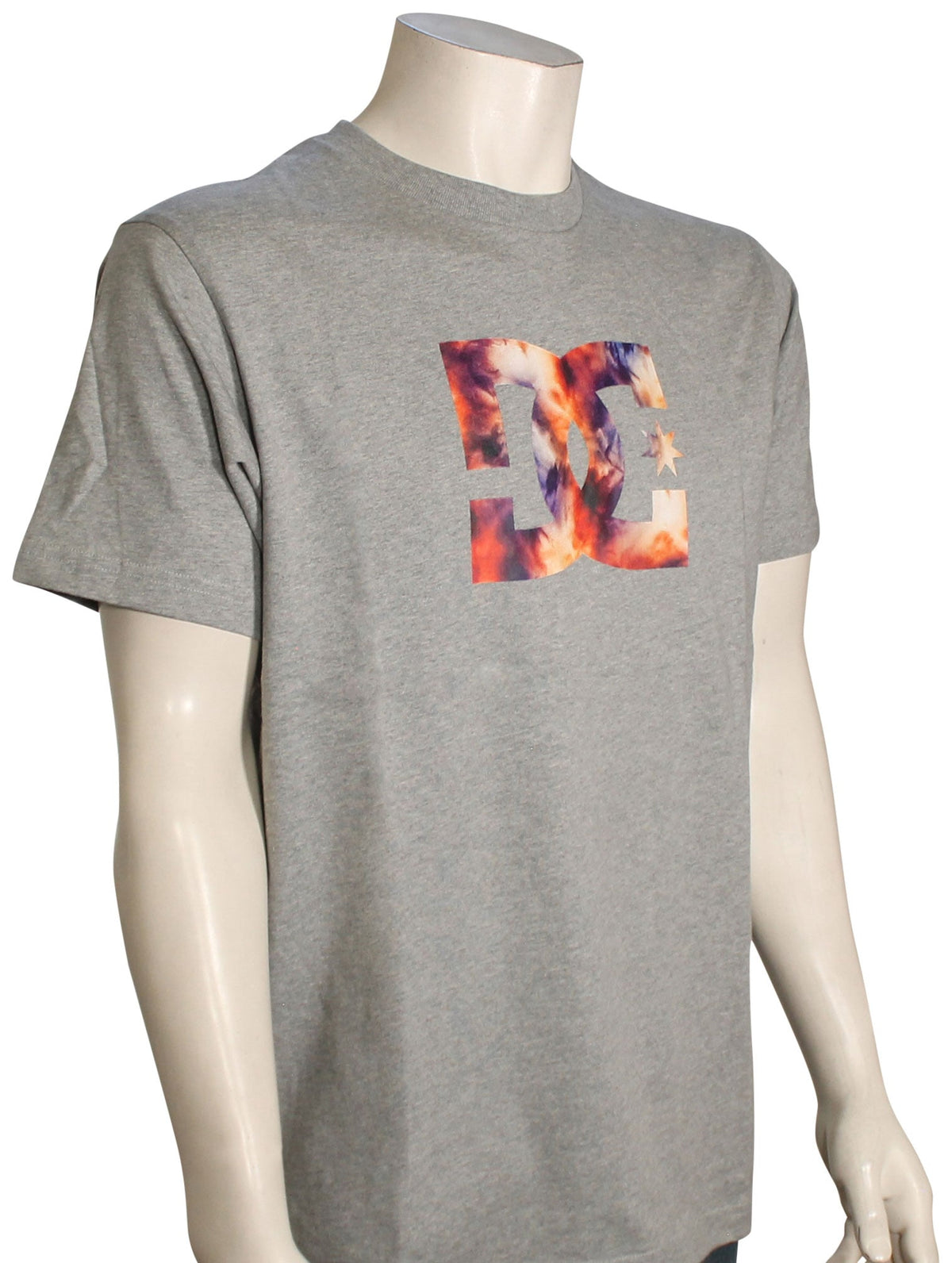 DC Star Fill T-Shirt -  Heather Grey / Warm Ice Dye
