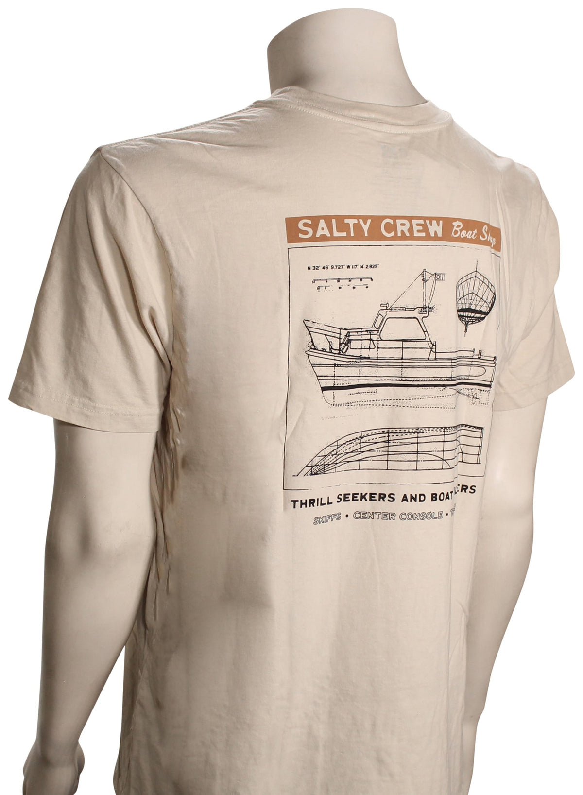 Salty Crew Boat Shop SS T-Shirt - Bone – back view