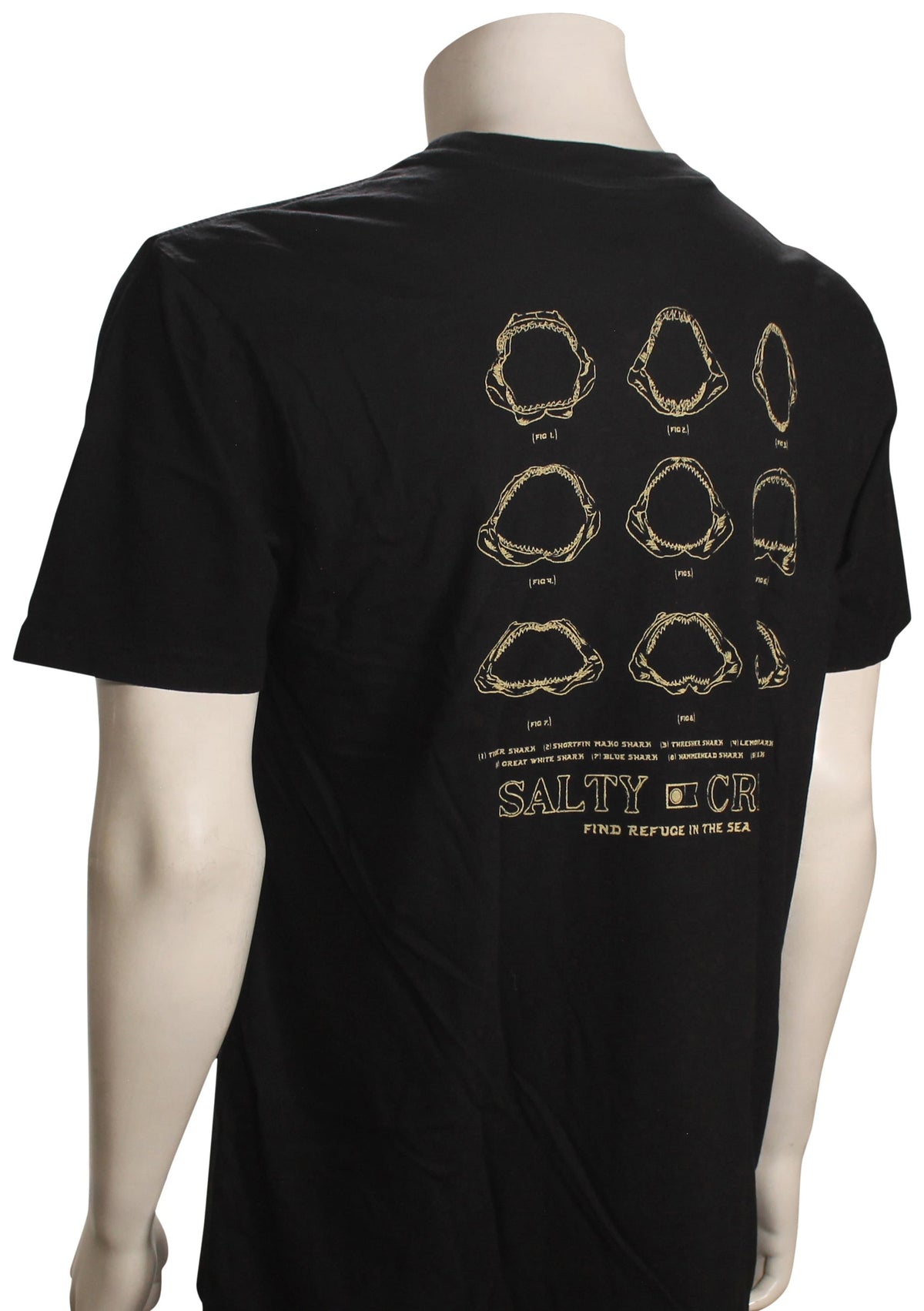 Salty Crew Jawbone Classic SS T-Shirt - Black – back view