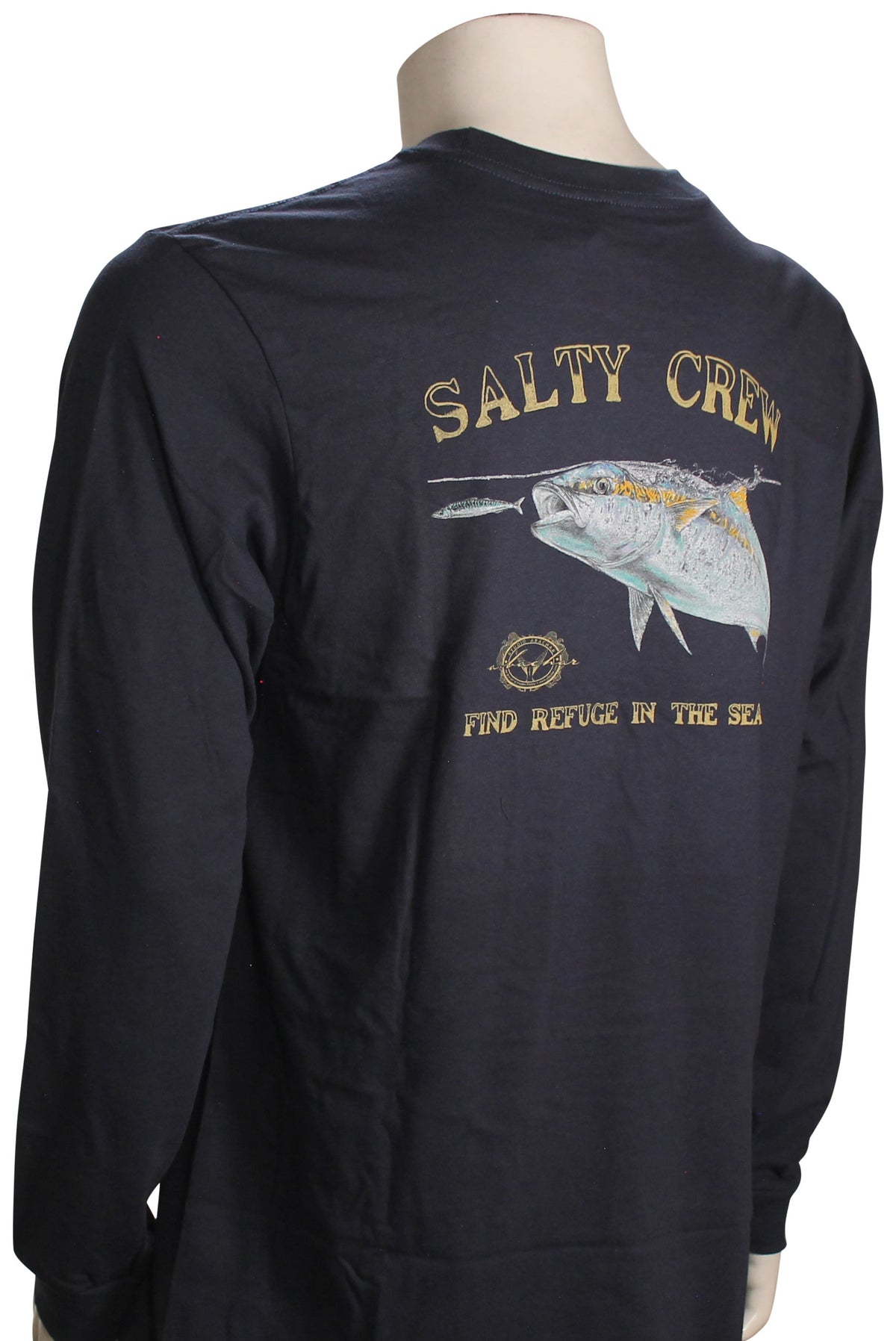 Salty Crew Surface LS T-Shirt - Navy – back view