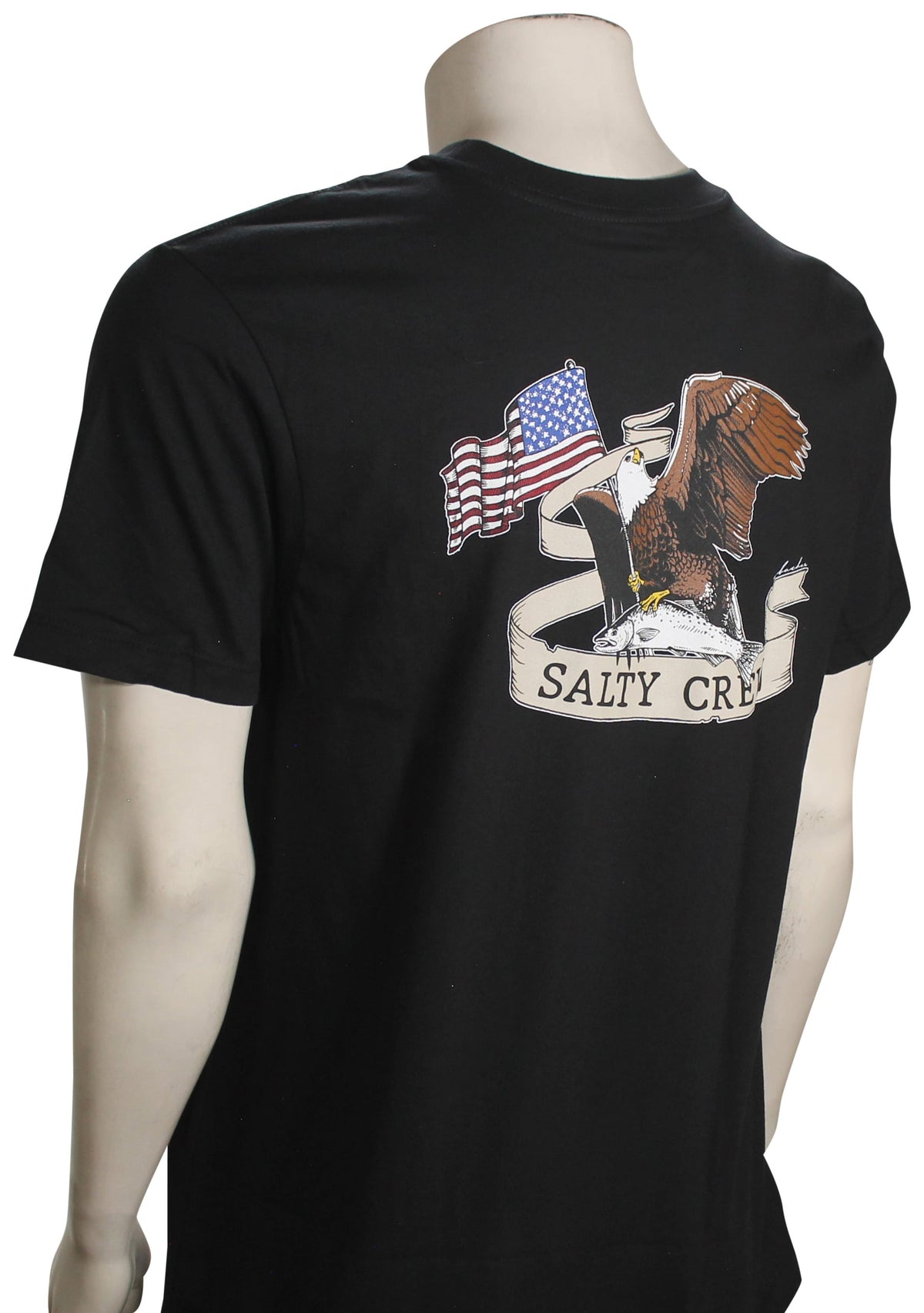 Salty Crew America Eagle SS T-Shirt - Black – back view