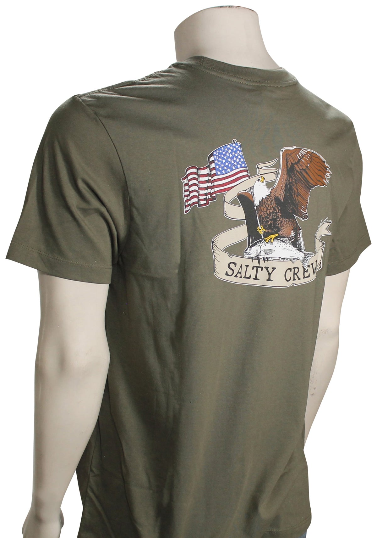 Salty Crew America Eagle SS T-Shirt - Dusty Olive – back view