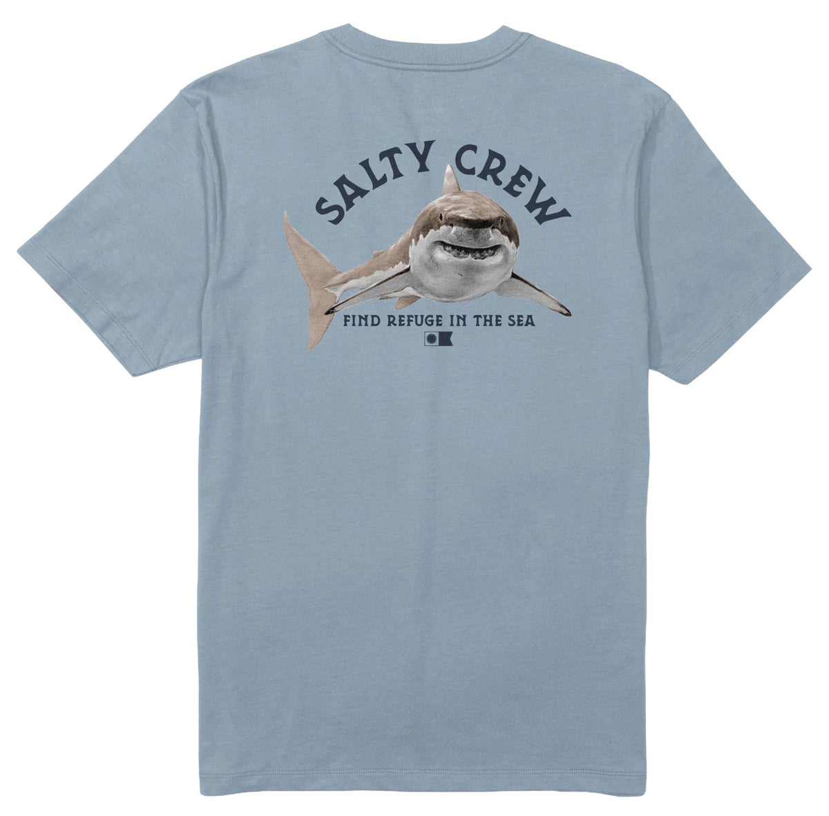 Salty Crew Lurking SS T-Shirt - Blue Fog – back view