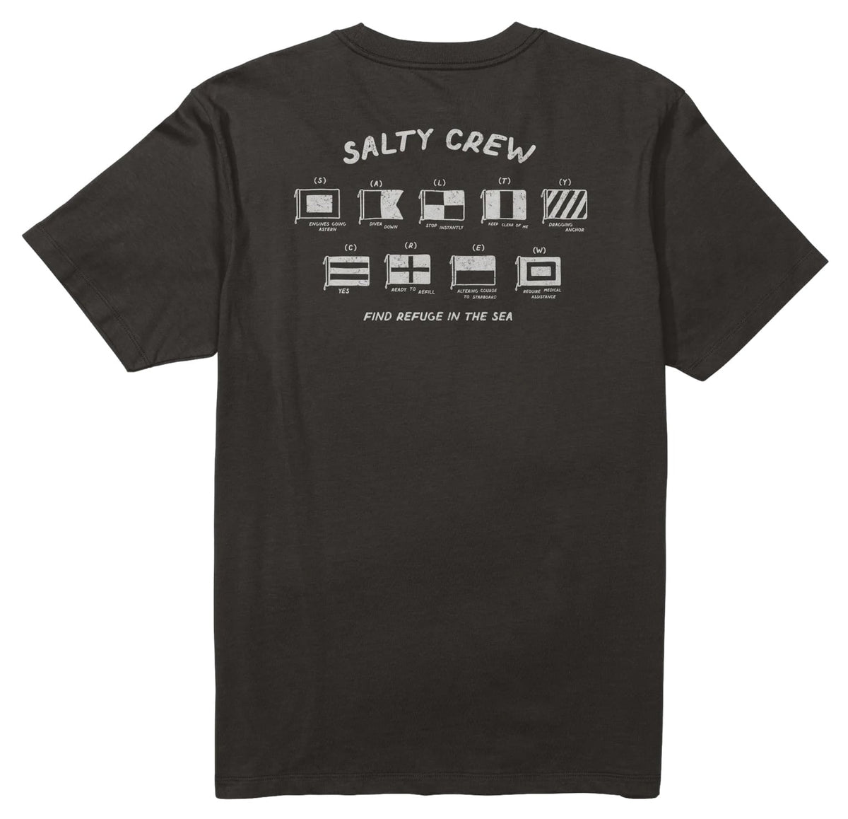 Salty Crew Call Sign SS T-Shirt - Black – back view