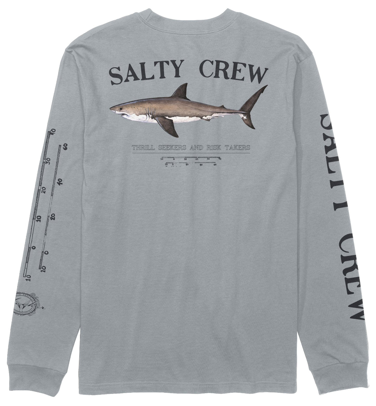 Salty Crew Bruce Classic LS T-Shirt - Quarry – back view