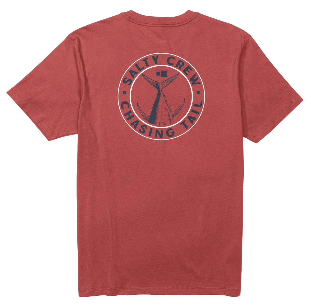 Salty Crew Tailgate Men's Short Sleeve T-Shirt - Washed Red – back view