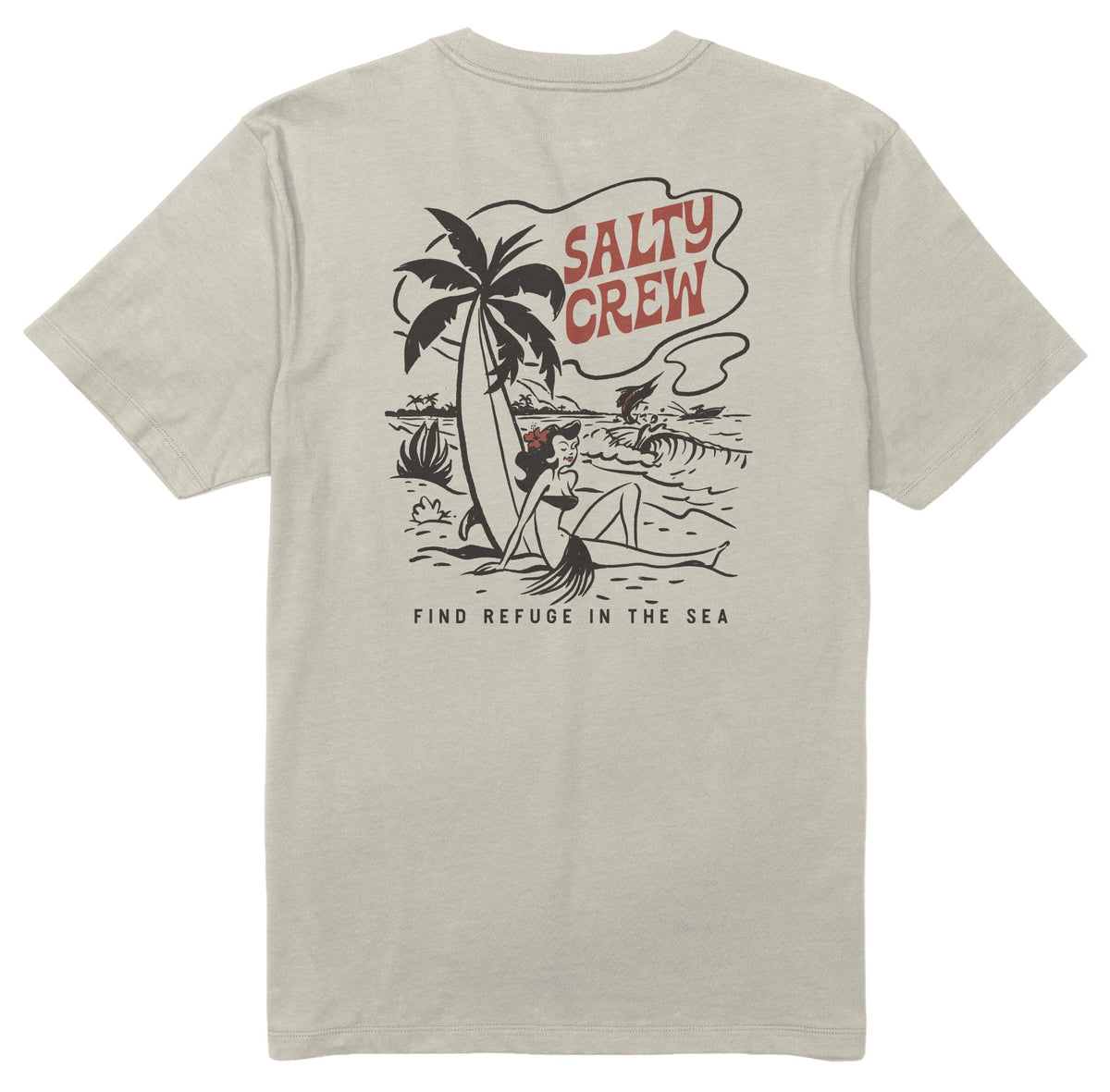 Salty Crew Lounge Men's Short Sleeve T-Shirt - Bone – back view