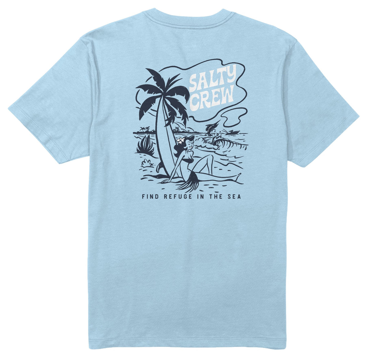 Salty Crew Lounge Men's Short Sleeve T-Shirt - Clear Sky – back view