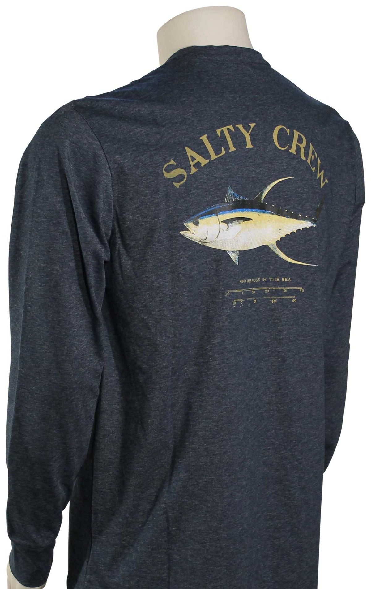 Salty Crew Ahi Mount Tech LS Tech T-Shirt - Navy - XL