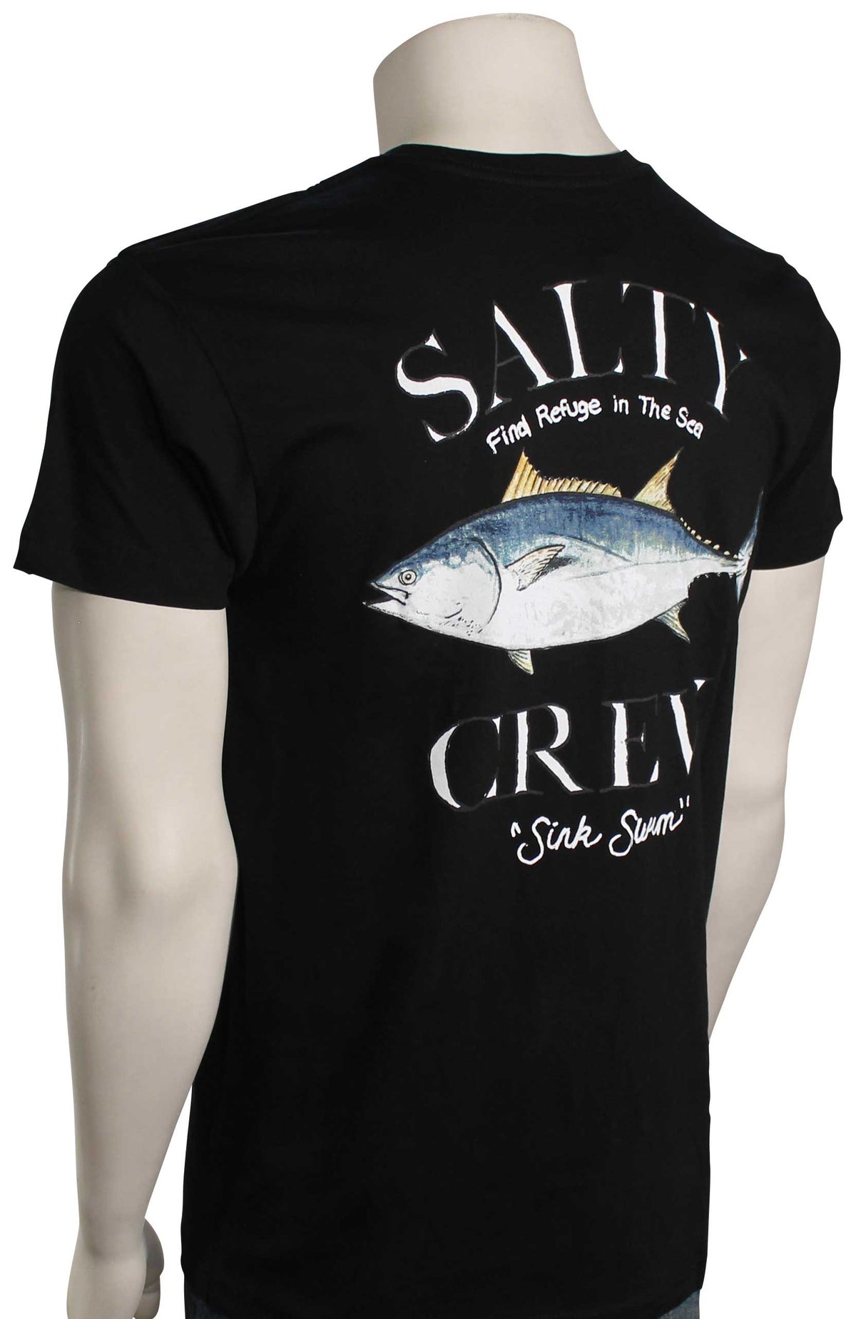 Salty Crew Big Blue T-Shirt - Black, back view
