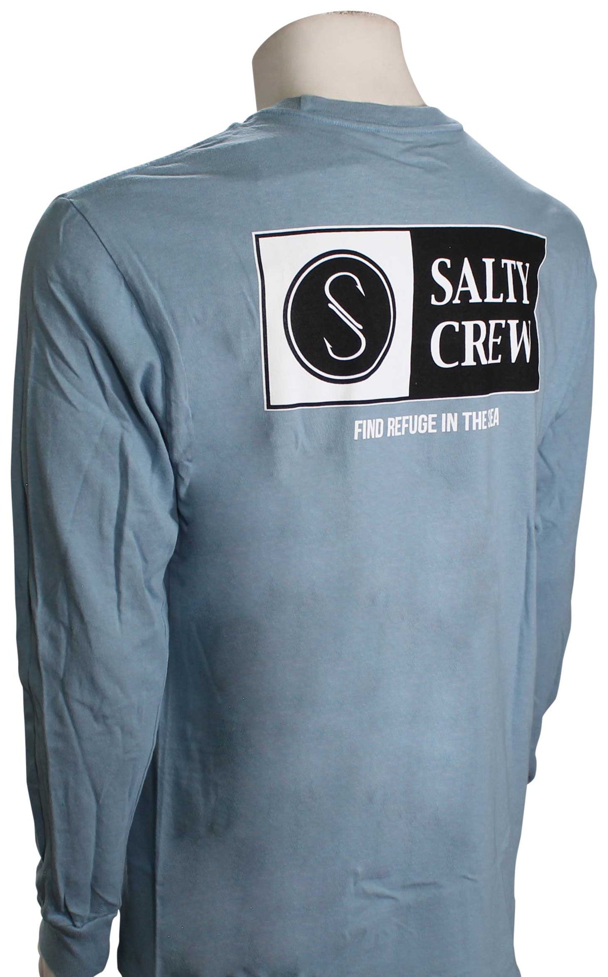 Salty Crew Flagship Pigment Premium LS T-Shirt - Blue, back view