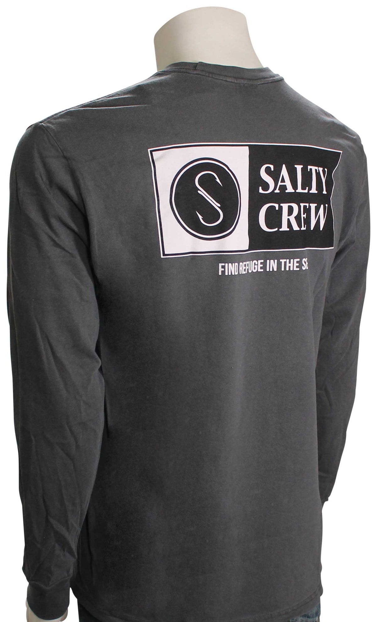Salty Crew Flagship Pigment Premium LS T-Shirt - Black – back view