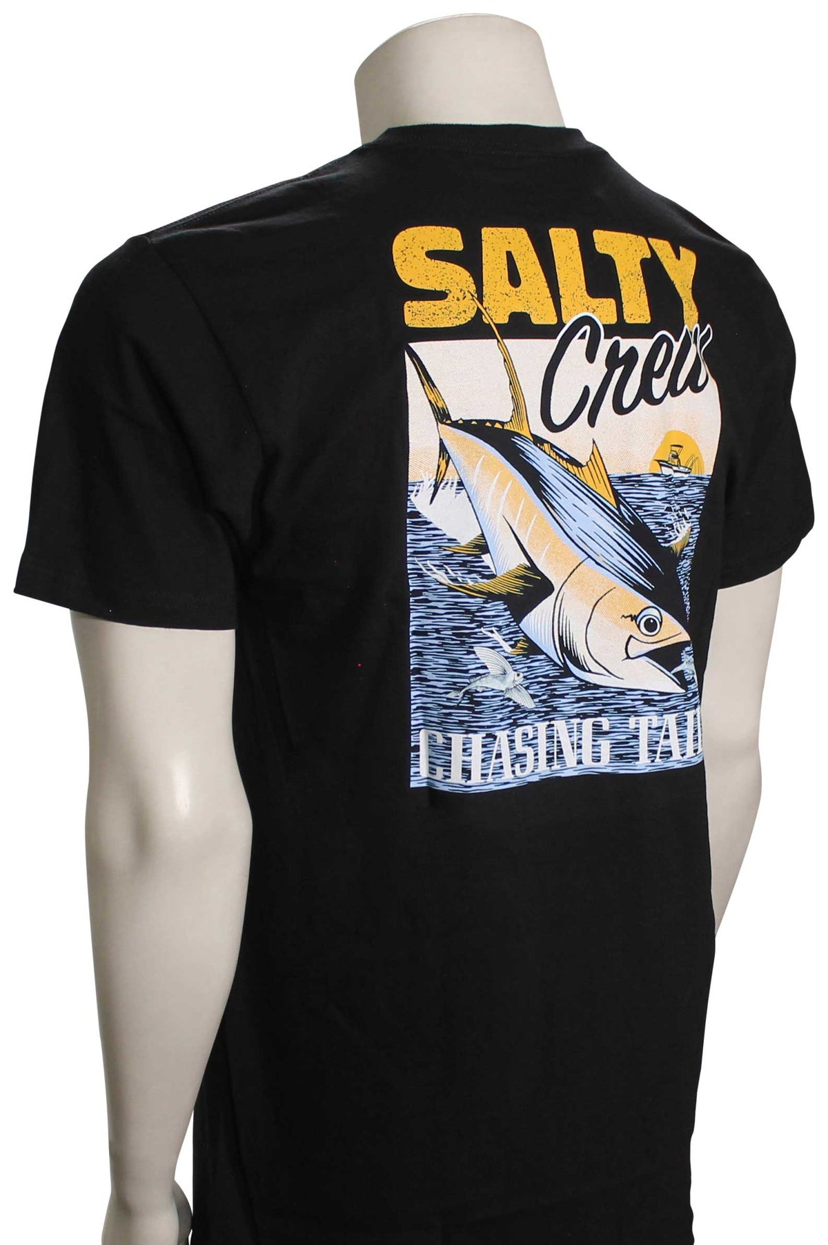 Salty Crew Flyer T-Shirt - Black, back view