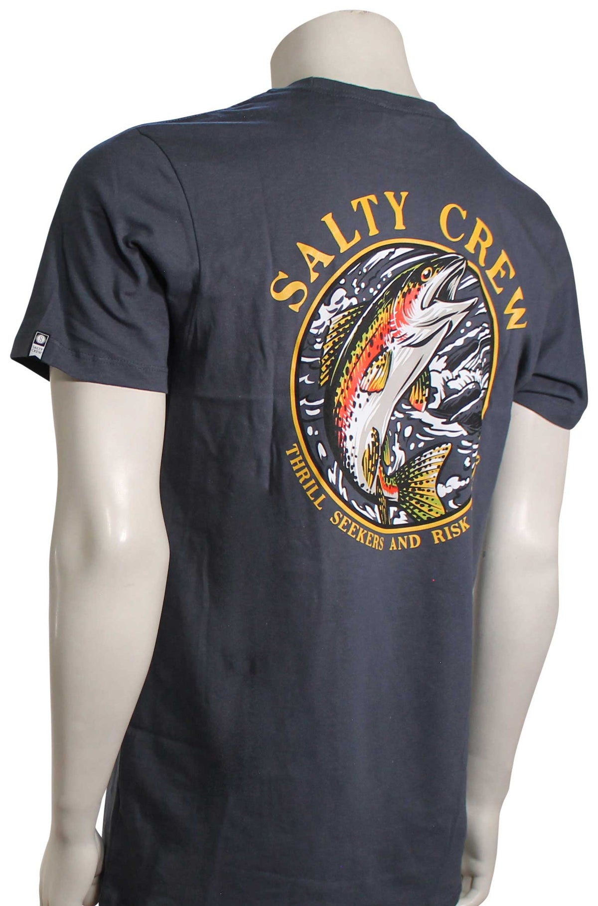 Salty Crew Rainbow Premium T-Shirt - Harbor Blue – back view