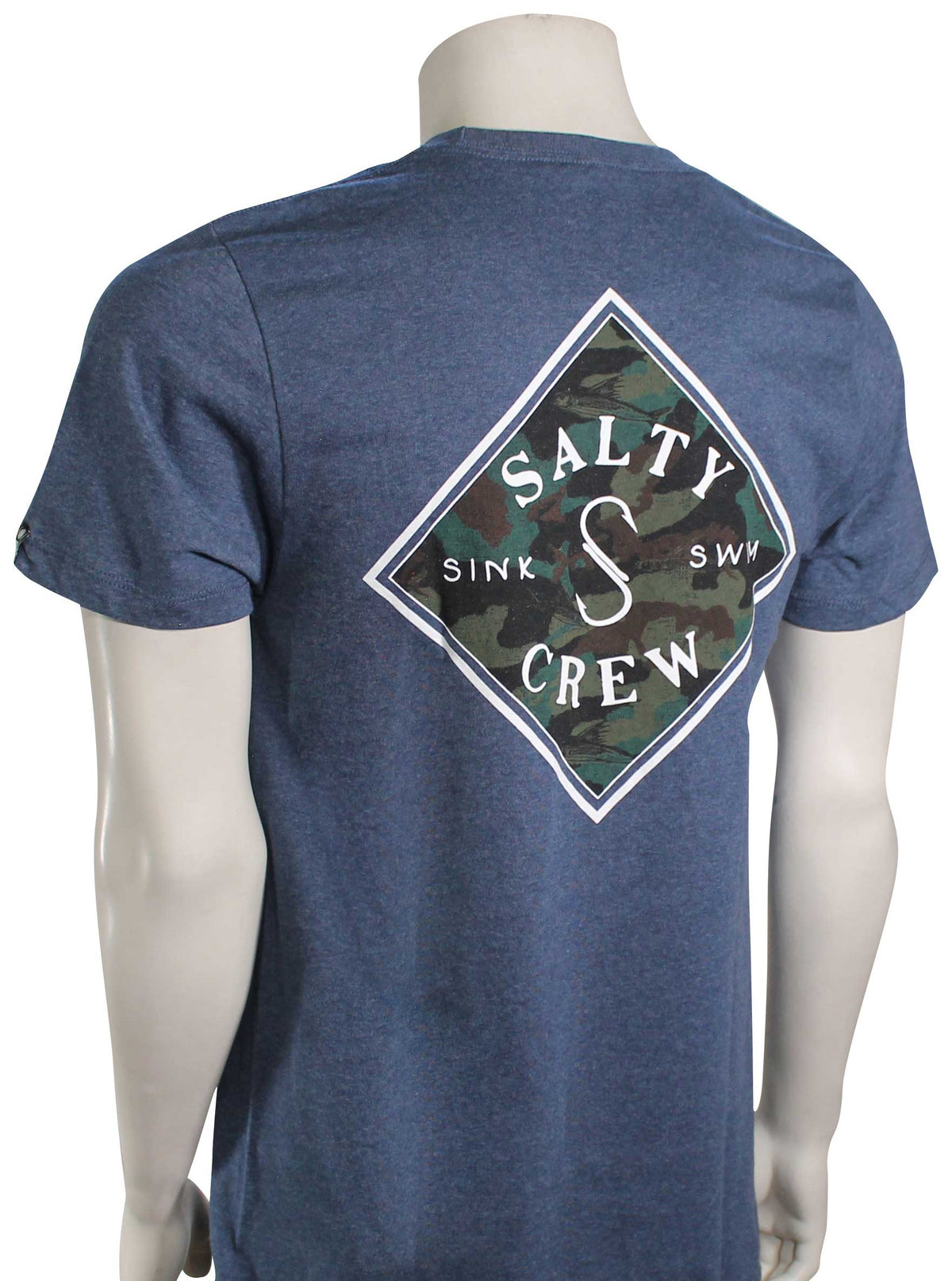 Salty Crew Tippet Decoy T-Shirt - Navy Heather – back view