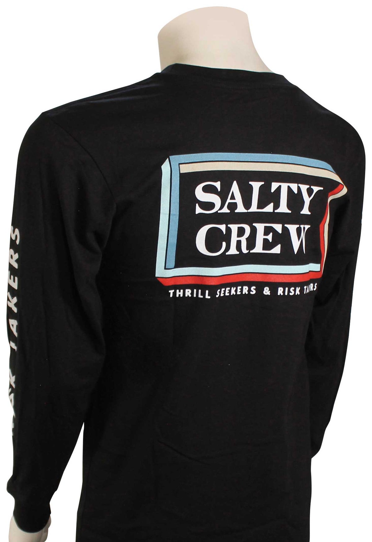 Salty Crew Layers Premium LS T-Shirt - Black, back view