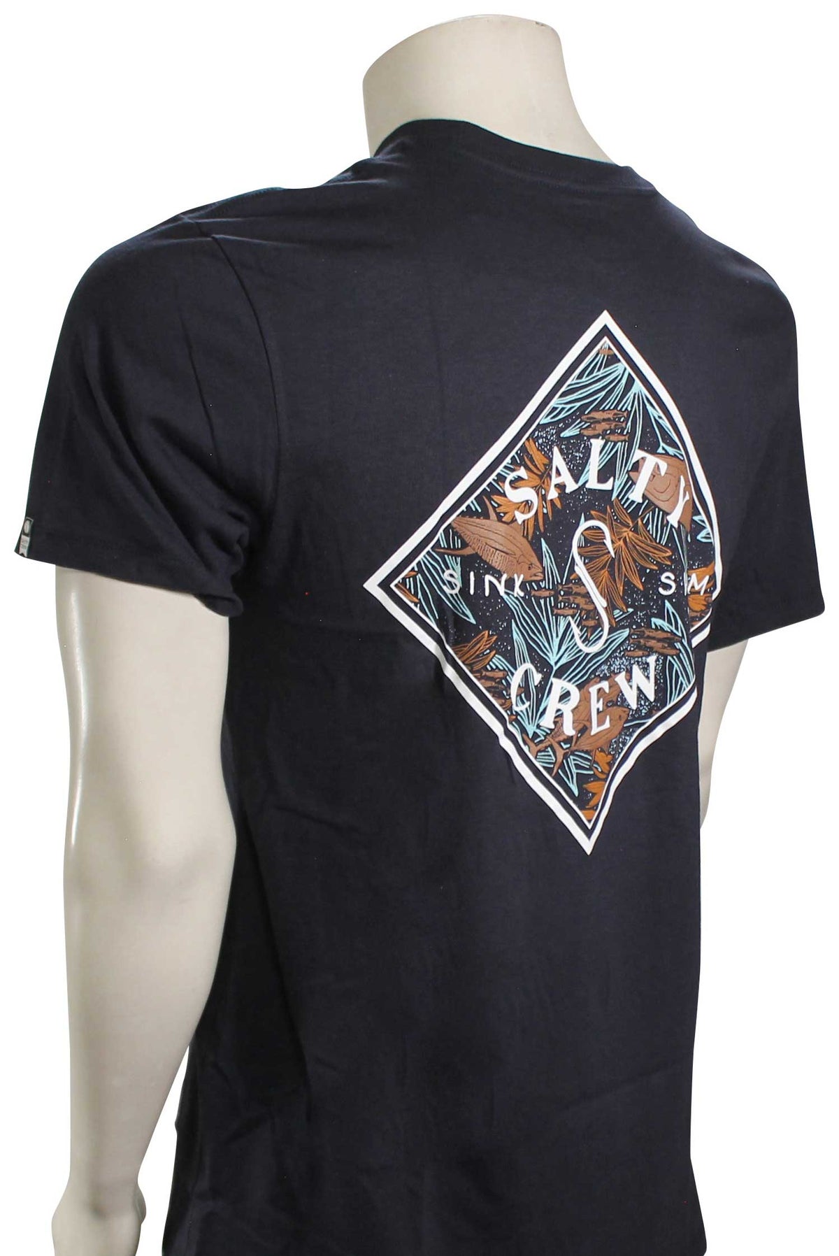 Salty Crew Tippet Tackle Premium T-Shirt - Navy – back view