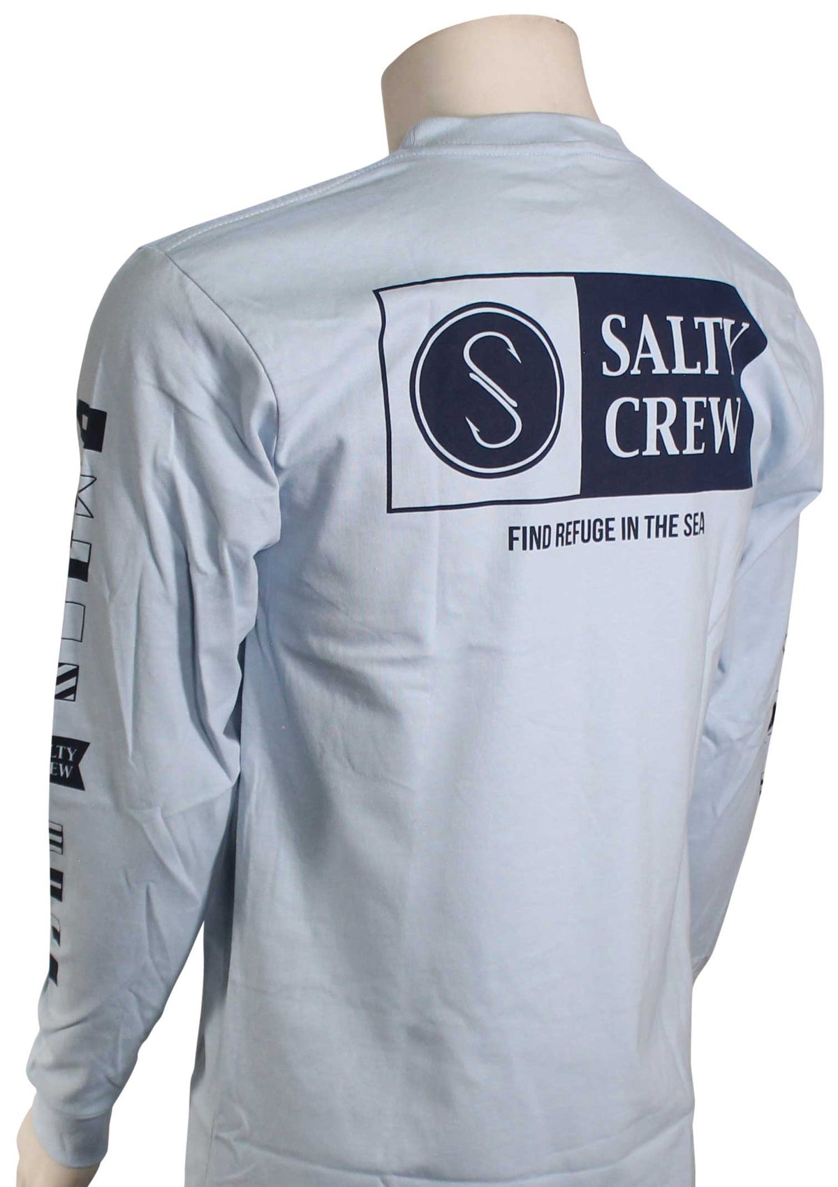 Salty Crew Alpha Premium LS T-Shirt - Light Blue – back view