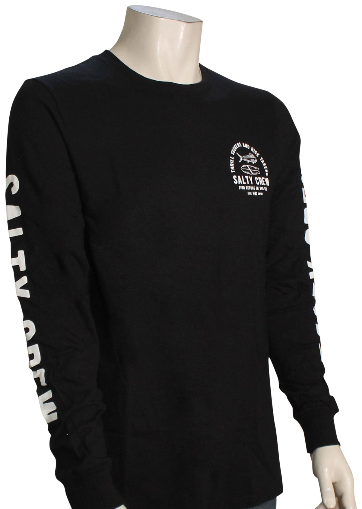 Salty Crew Lateral Line LS T-Shirt - Black