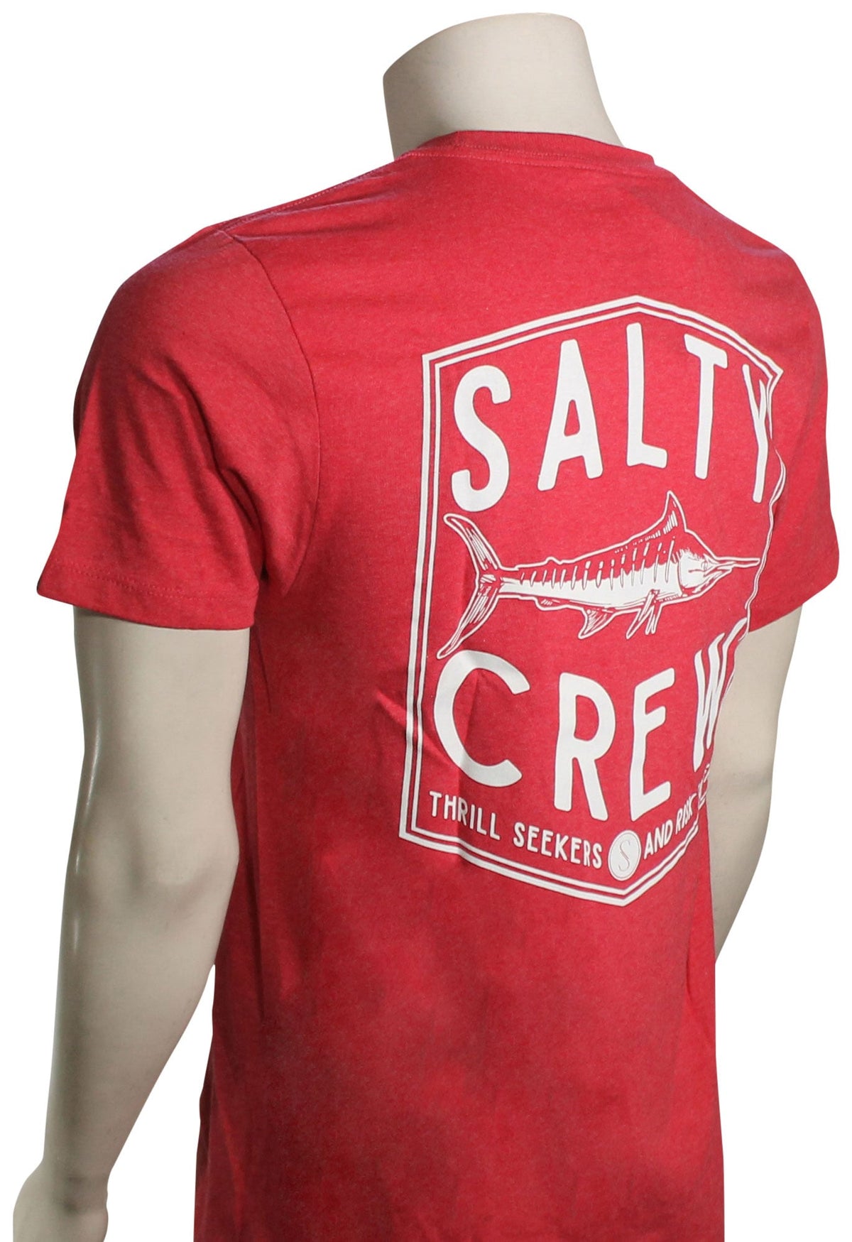 Salty Crew Fishery  T-Shirt - Red Heather