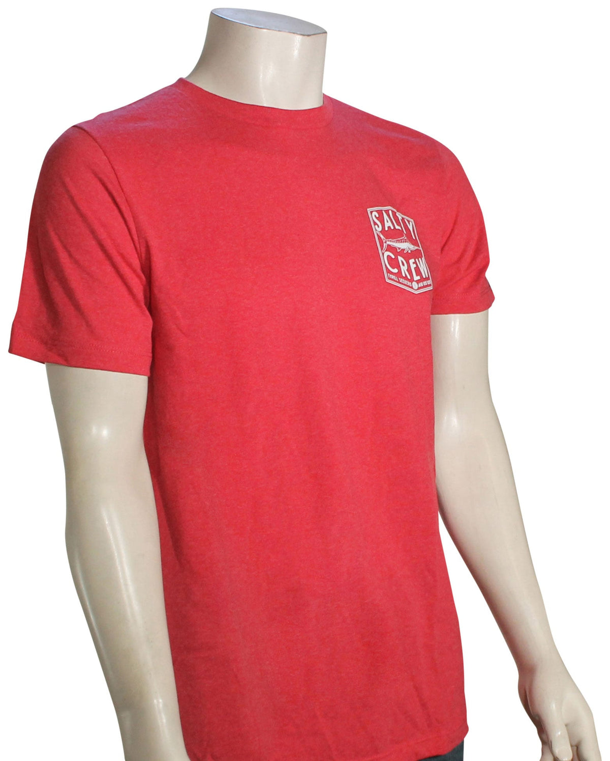 Salty Crew Fishery  T-Shirt - Red Heather