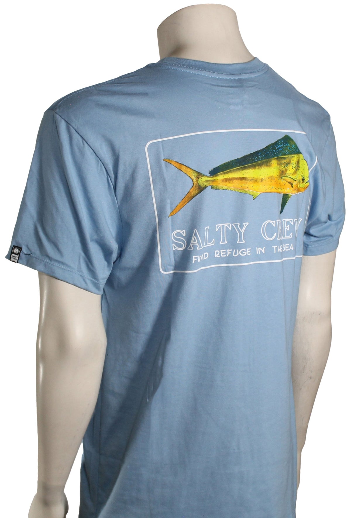 Salty Crew Golden Mahi Premium T-Shirt - Marine Blue – back view