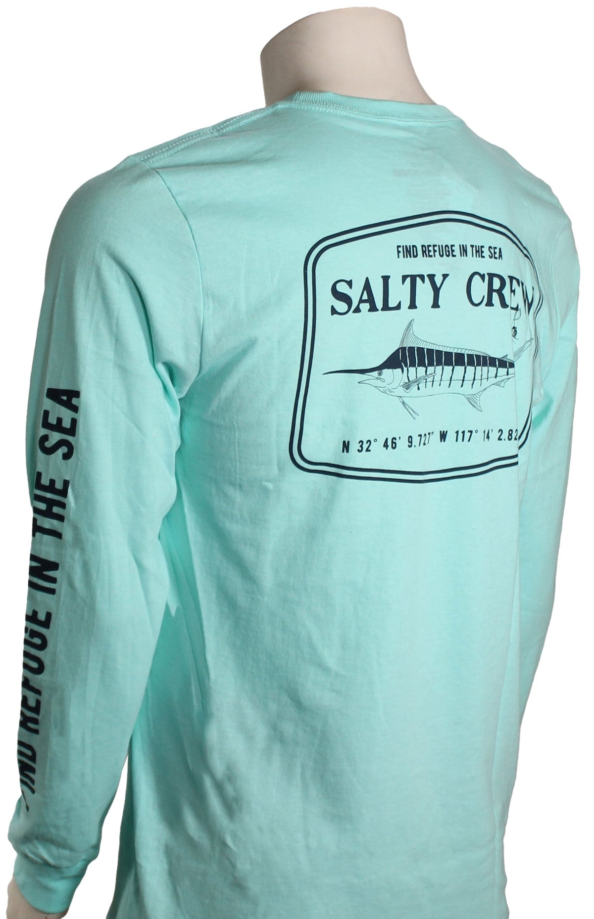 Salty Crew Stealth LS T-Shirt - Sea Foam – back view