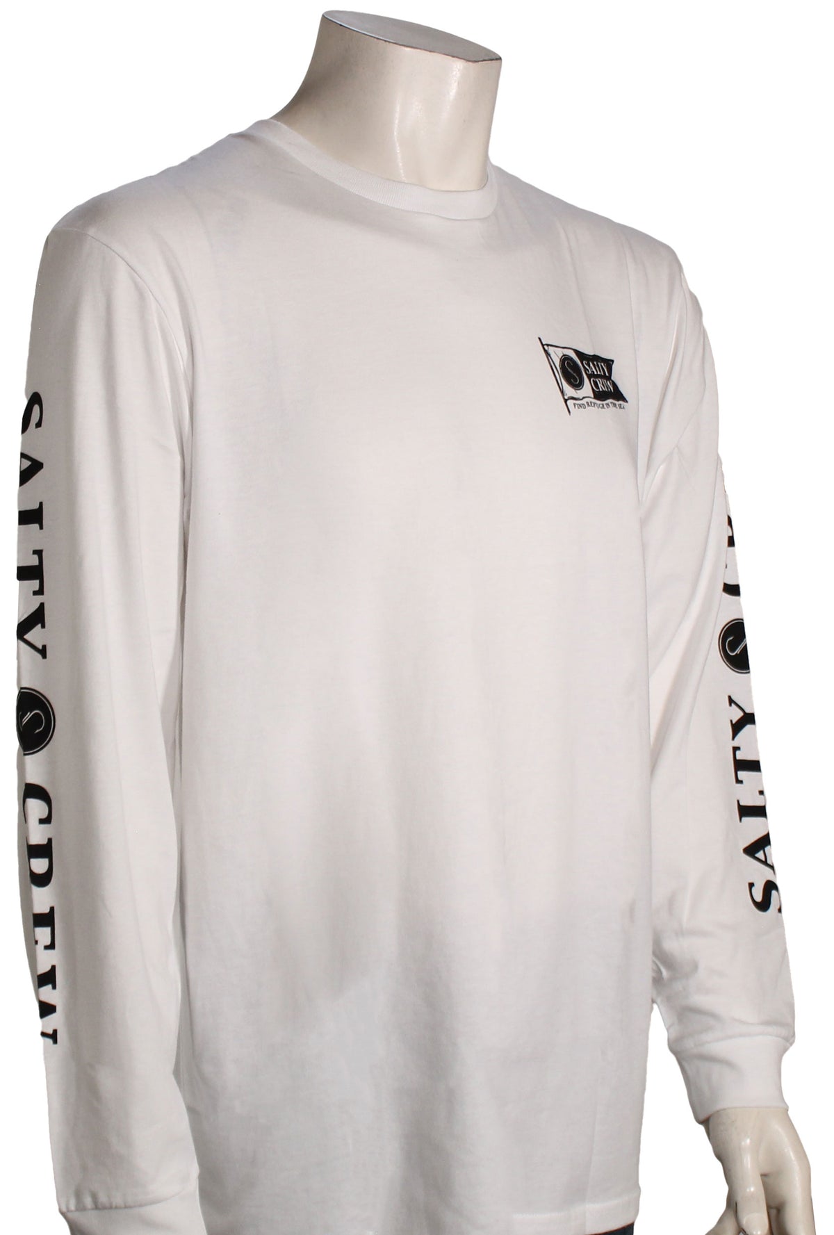 Salty Crew Pennant Premium LS T-Shirt - White, front view