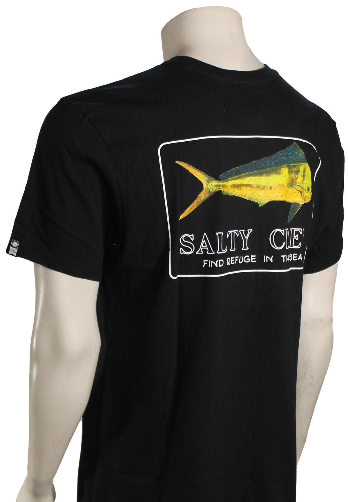 Salty Crew Golden Mahi Premium T-Shirt - Black – back view