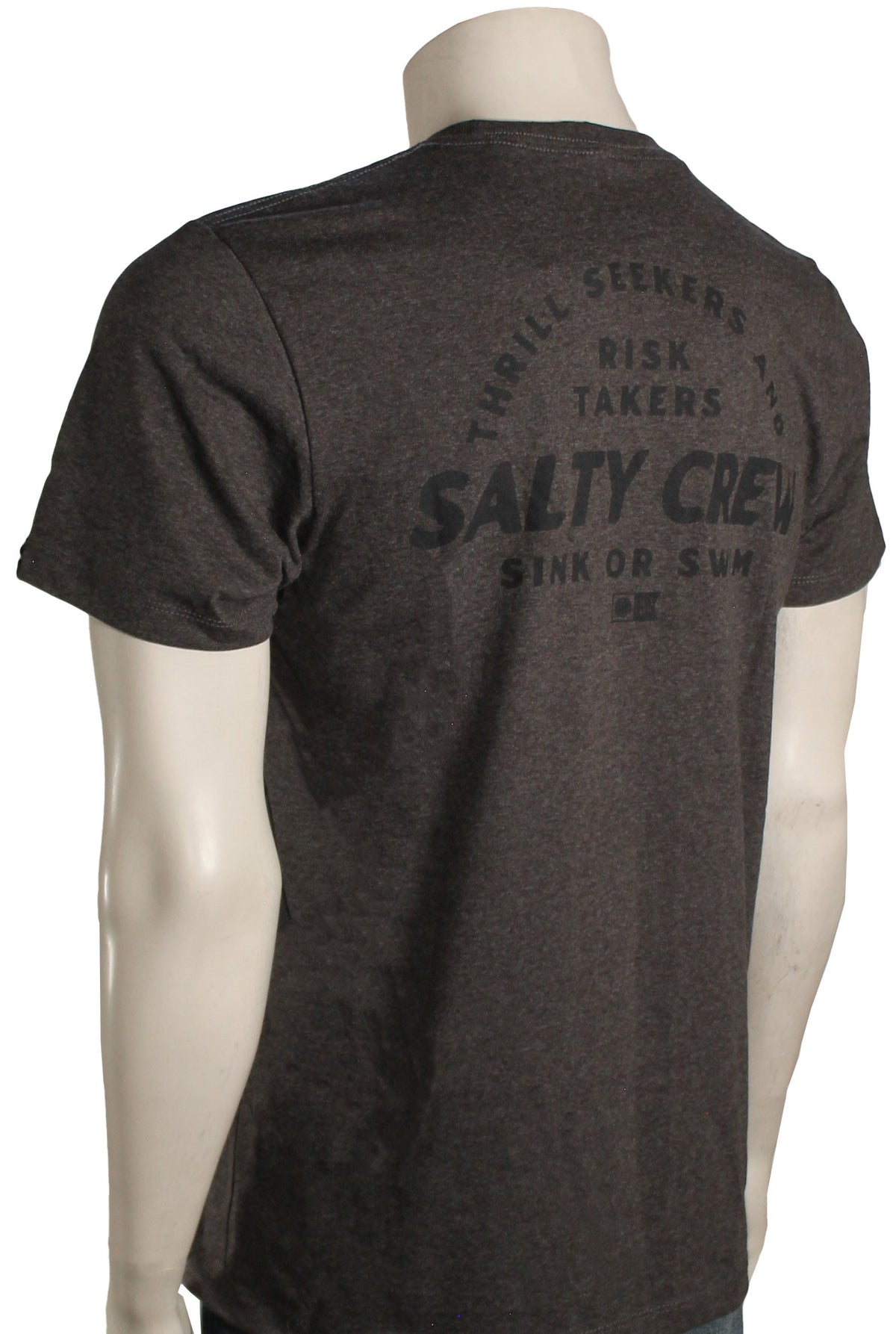 Salty Crew Stoked Classic T-Shirt - Charcoal Heather – back view