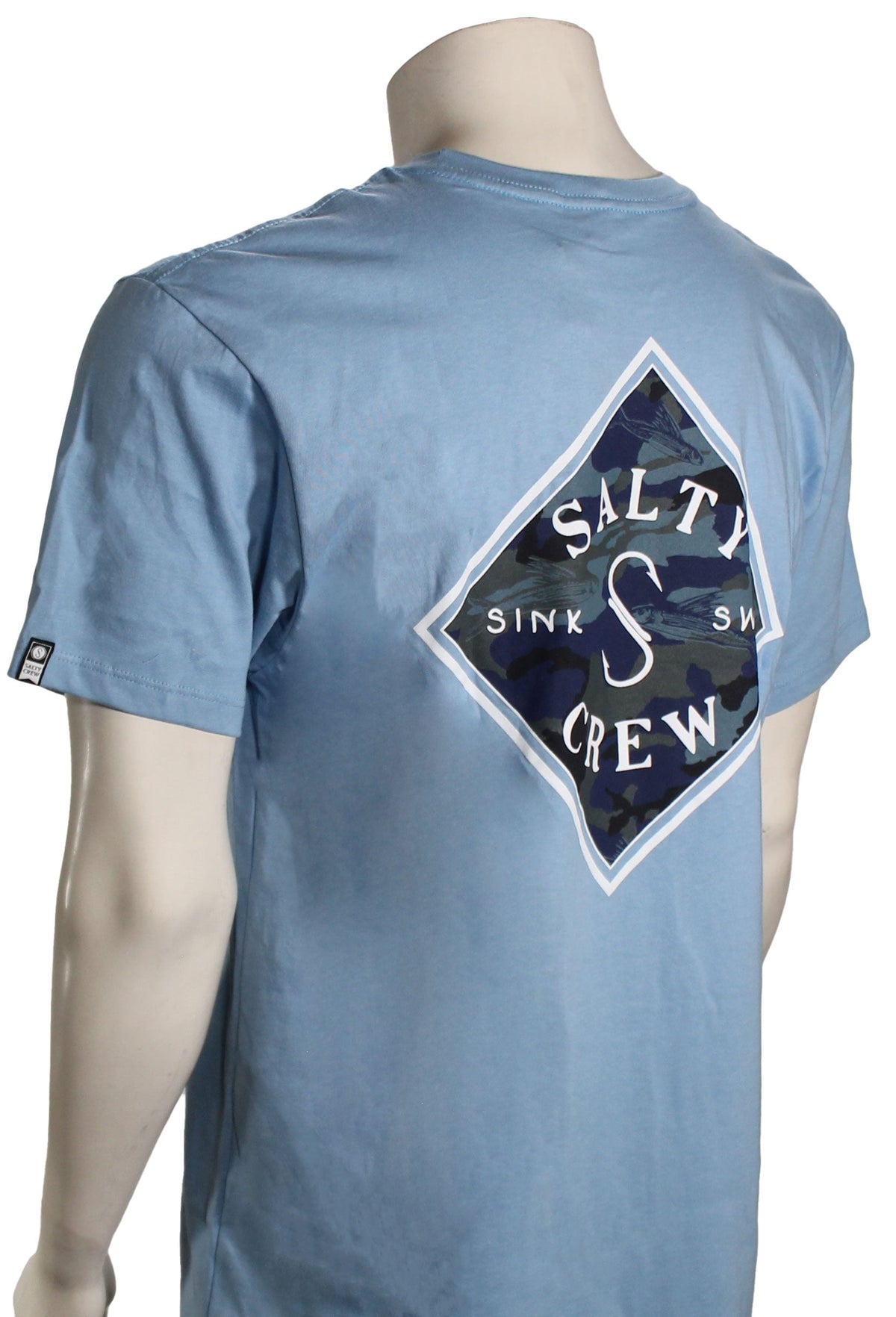 Salty Crew Tippet Camo Fill Premium T-Shirt - Marine Blue – back view