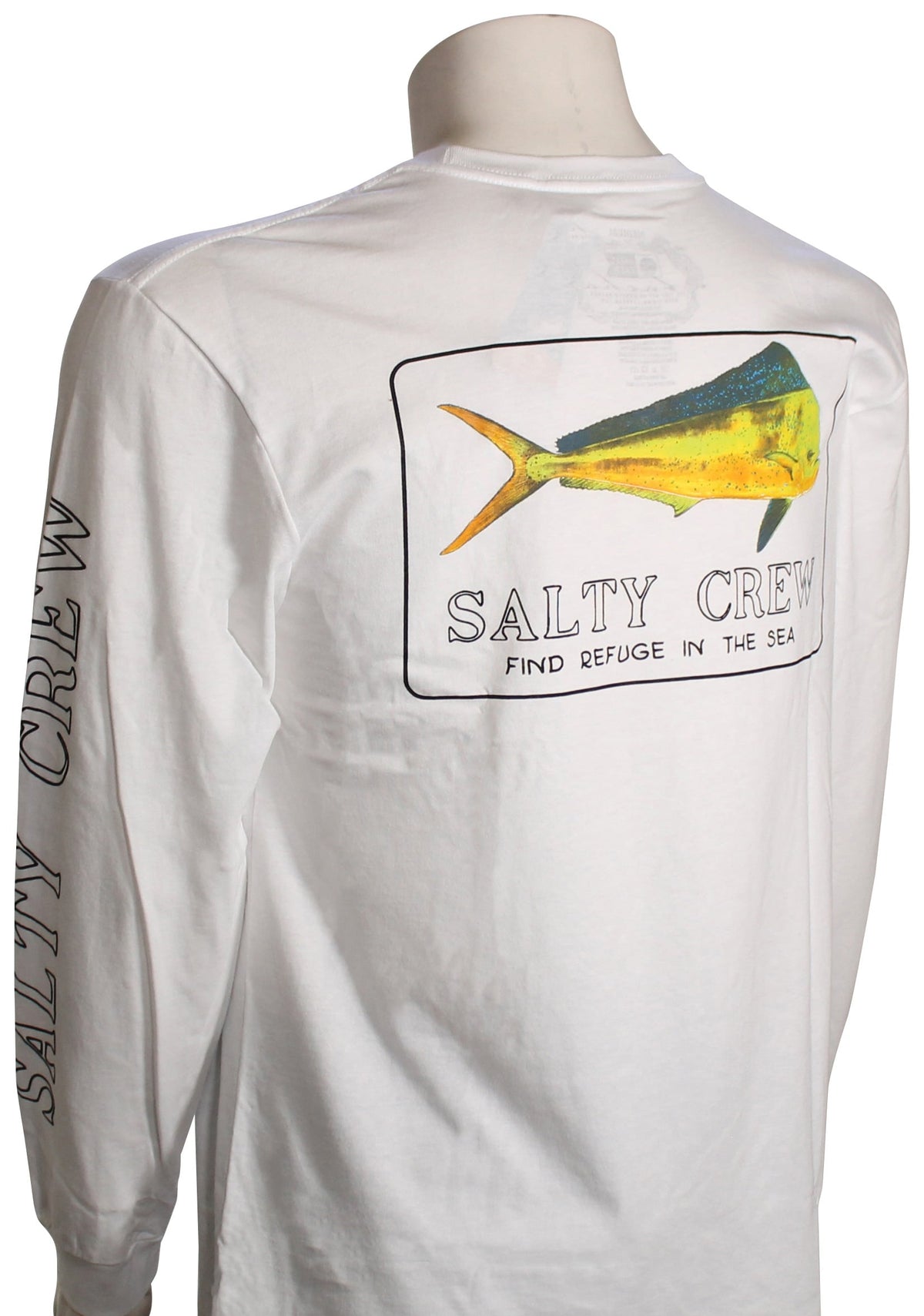 Salty Crew Golden Mahi Premium LS T-Shirt - White – back view