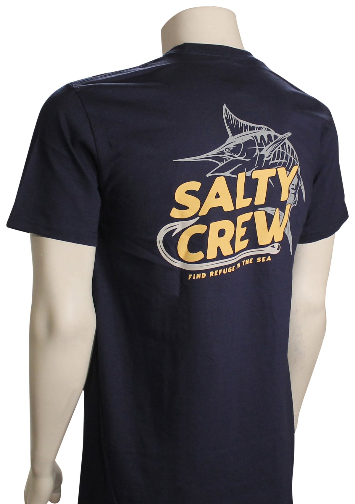 Salty Crew Hook Up Classic SS T-Shirt - Navy – back view